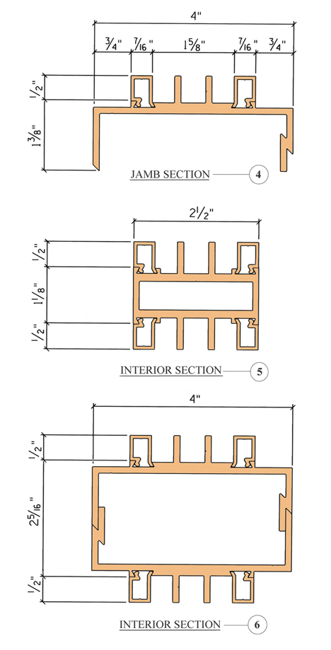 Aluminum Frames - 4in - Cross-Section