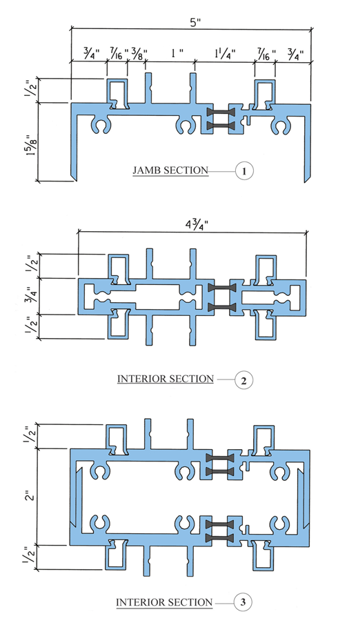 Aluminum Frames – 5in – Cross-Section