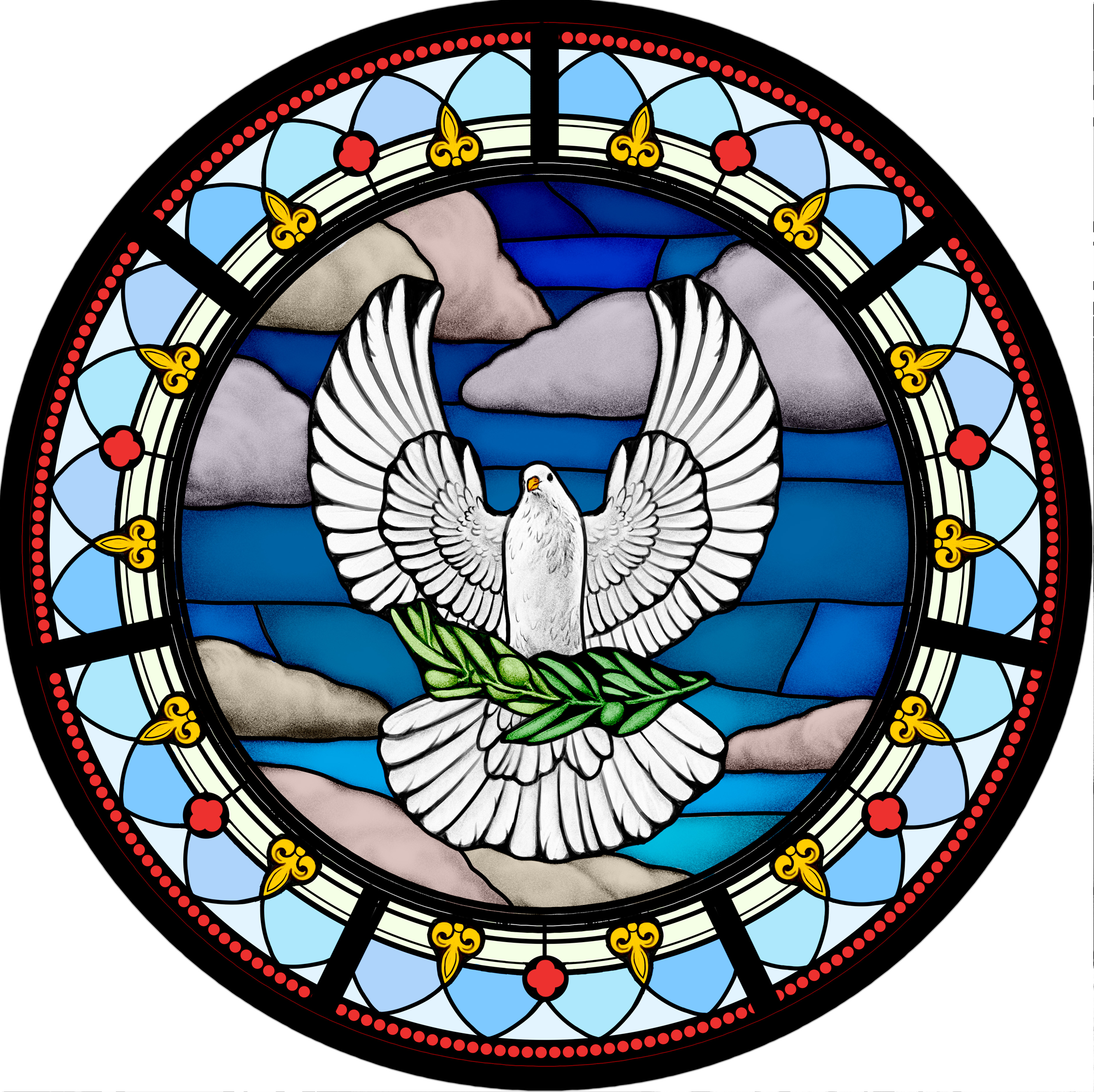 Sketch - BW - Rose Window - 2021b